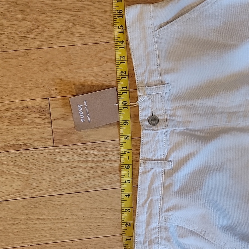 Reformation Myles Denim Maxi Skirt In Fior Di Latte - Picture 14 of 16